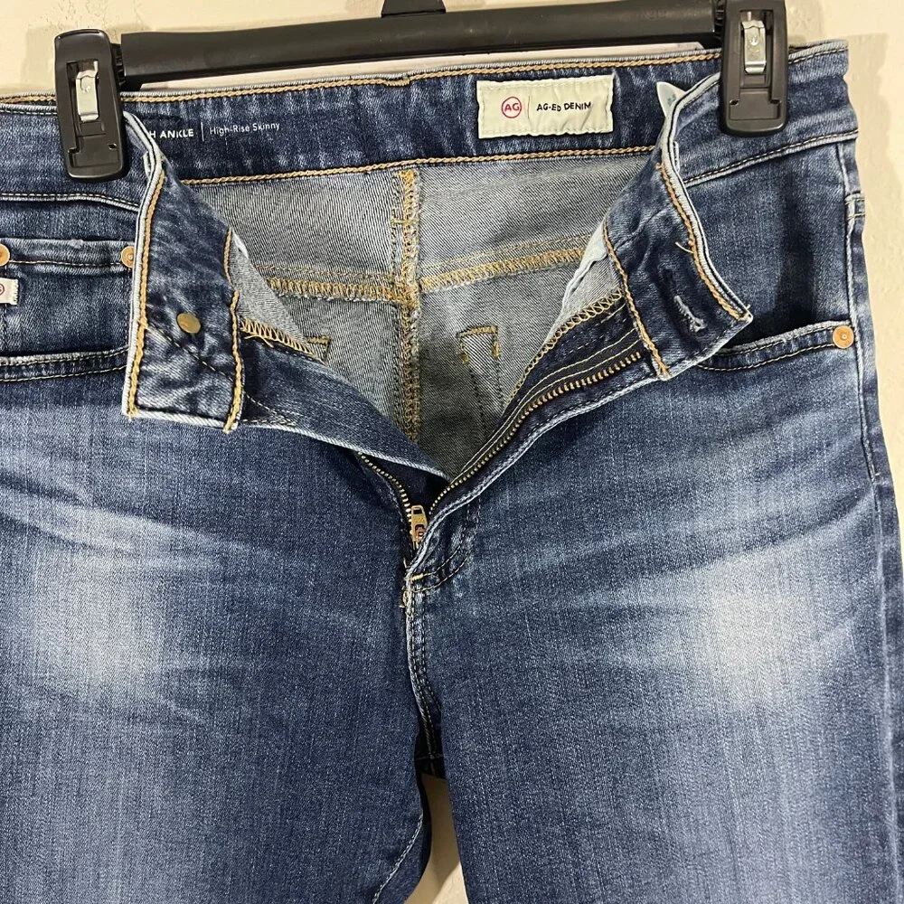 Adriano Goldschmeid Farrah Ankle Dark Wash Skinny Jeans Size 29 Style PW33418 - Picture 8 of 12